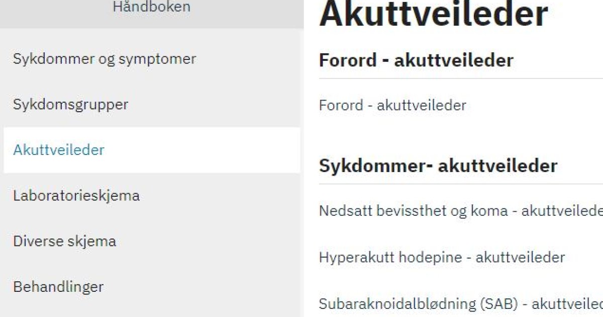 Veileder I Nevrologi – Nye Nettsider Og Funksjoner - Helsebiblioteket